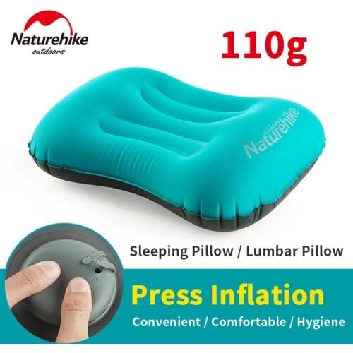 Naturehike Inflatable Pillow Ultralight Press Type Portable Foldable Sleeping TPU Air Pillow Soft Outdoor Travel Nap Neck Pillow