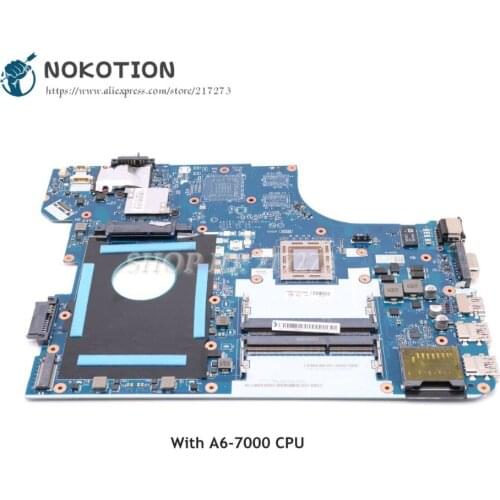 NOKOTION For Lenovo ThinkPad E555 Laptop Motherboard A6-7000 CPU 04X5624 AATE1 NM-A241 Main Board Full Tested