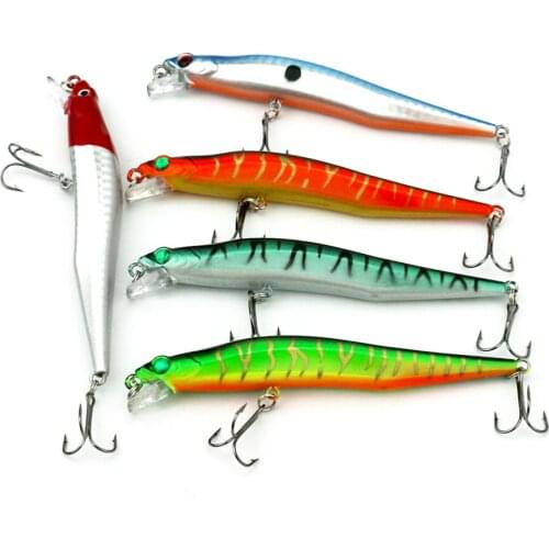 100PCS Wobblers Minnow 12cm 10g Floating Artificial Fishing Baits Hard Lure Swimbait Trout Fishing Lures Crankbait Minnows