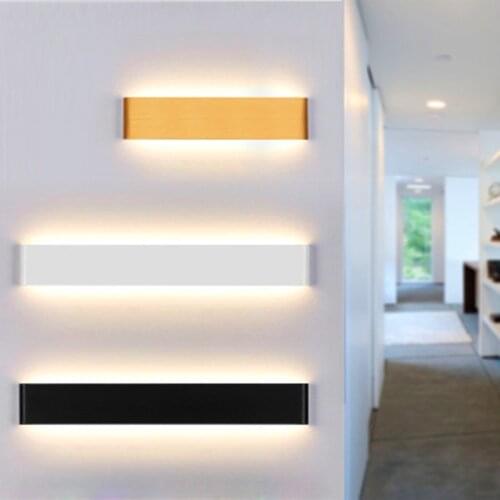 Simple stair aisle lamp Modern minimalist LED aluminum wall lamp bedroom bedside lamp living room background wall lamp