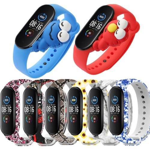 Colorful Soft Silicone Strap for xiaomi my band belt 3 4 Smart Watch wristband Replaceable Bracelet for Xiaomi mi band 5 band 6