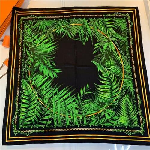 90cm Luxury Brand Rolled Scarf Women Bandana Handmade Curled Twill Silk Square Scarf Foulard Head Hijabs Scarves Shawls