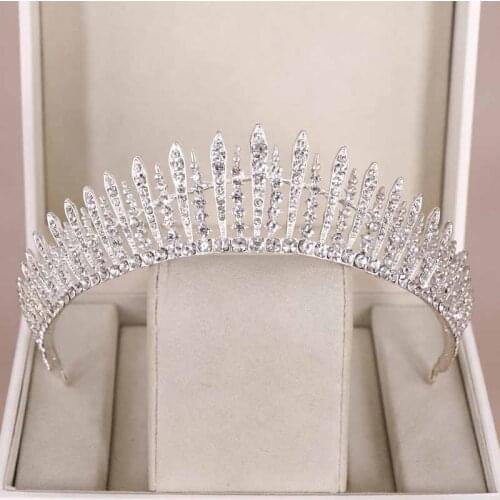Hot Sale Shining Crystal Tiaras and Crowns Headpieces Women Princess Bridal Bride Noiva Wedding Engagement Party Hair Jewelry