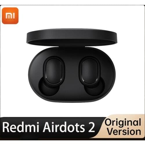 Xiaomi Redmi Airdots 2 TWS Mi True Wireless Bluetooth Earphones Stereo Bass Bluetooth 5.0 With Mic Handsfree Earbuds AI Control