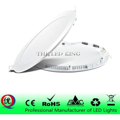 Ultra Thin Round 2-in-1 SMD 2835 LED Downlight 3W 5W 7W 9W 12W Aluminum AC220V Driverless LED Ceiling Recessed Spot Light