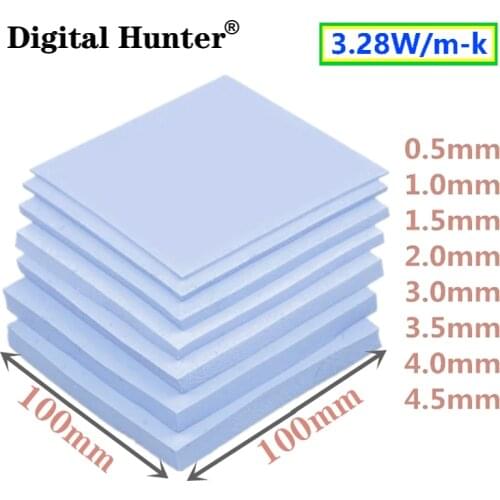 High quality 100*100mm GPU CPU IC Thermal Pad for Memeory Electronic Chip Small Heatsink