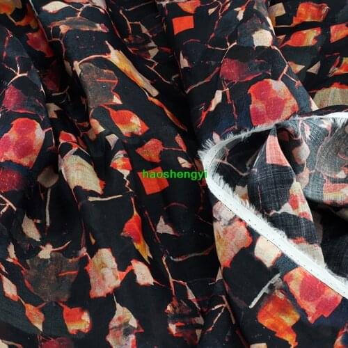 High-quality original literary style digital printing pure ramie fabric