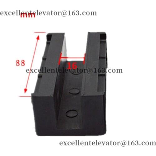 Elevator Guide Shoe Insert L88mm W46.5mm H38mm Groove Width 16mm Use for Hitach MCA