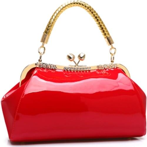 Ladies purse New patent leather tide handbags wedding bags female evening totes bag handbags bridal bag fashion shoulder bag