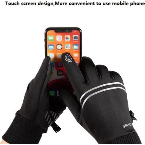 Men Women Winter Gloves, Waterproof Touch Screen Thermal Gloves with Polar Fleece Lining and Anti-Slip Silicone