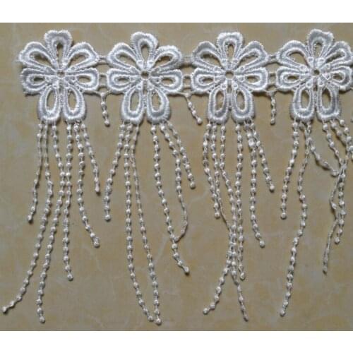 18cm exquisite high quality water soluble tassel lace trim, tassel trimming, XERY14437E