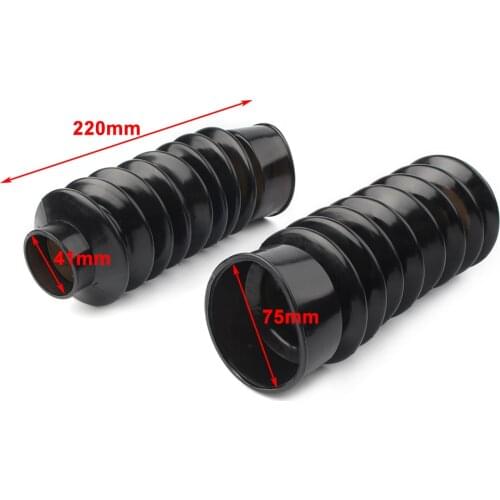 2Pcs 41mm Universal Motorcycle Front Fork Boots Gators Covers Rubber For Harley Davidson Softail FXST Dyna FXDWG FXWG