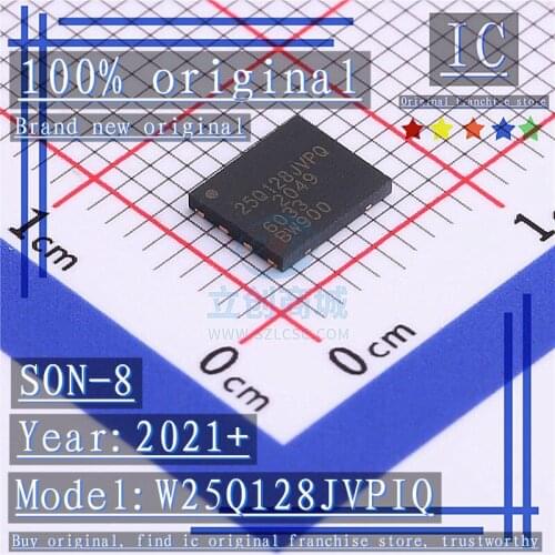 2021+ 100% Brand new original 5PCS-20PCS W25Q128JVPIQ 25Q128JVPQ SON-8 Memory chip