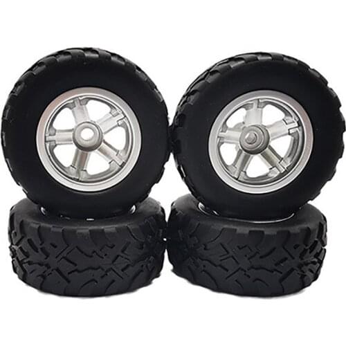4PCS Simulation Vacuum Car Wheel Tires Wheel Hubs Rim Tire Tyre for WPL D12 Truck RC Car Accessories