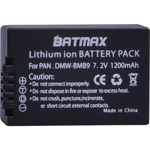 1pc 7.2V 1200mAh DMW-BMB9 DMW-BMB9E DMW BMB9 Battery for Panasonic Lumix DMC FZ40K FZ45K FZ47K FZ48K FZ60 FZ70 FZ100 FZ150