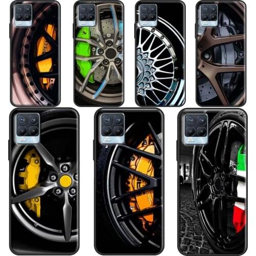 Wheel Racing Car Case For OnePlus 9R 8T Nord 7 8 9 Pro Cover For Realme 8 Pro 7i GT Neo C3 C21 6 7 Q3 Pro