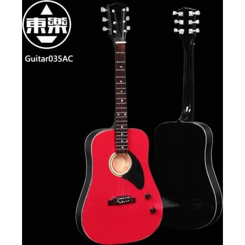 Wooden Handcrafted Miniature Guitar Model guitar-035AC Guitar Display with Case and Stand (Not Actual Guitar! for Display Only!)