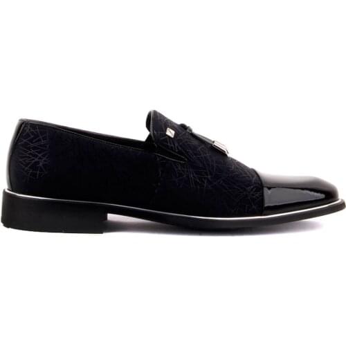 Fosco-Black Patent Leather Men 'S Classic Shoes