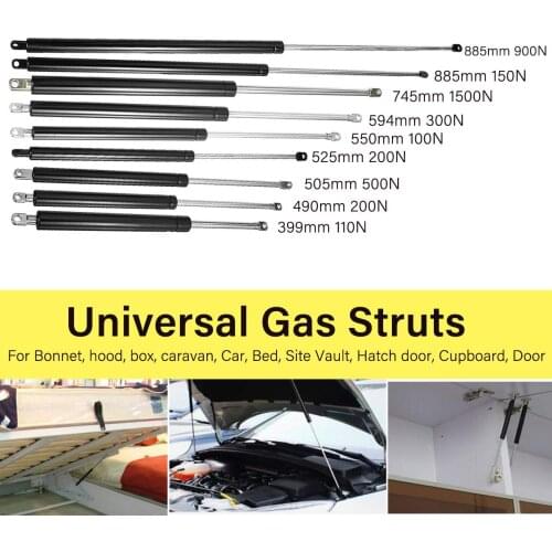 399-600mm 100-1500N Car Gas Struts Bonnet Hood Trunk Tailgate Shock Lift Strut Support Bar Gas Spring Bus Bed Truck Boat Window