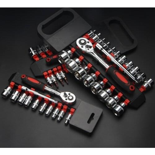 Socket Wrench Set Auto Repair 1 / 4 3 / 8 1 / 2 Quick Ratchet Bit Extension Tool Combination Tools Set