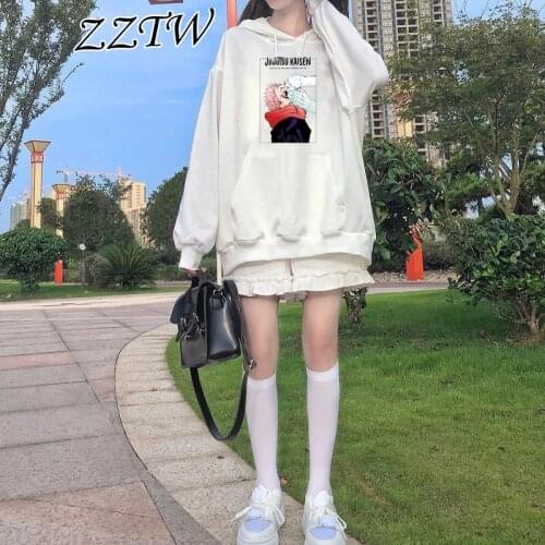 Jujutsu Kaisen Women Hoodie Fleece Yuji Itadori hooded Ryomen Sukuna Anime Manga Tops Long Sleeved Graphic Sweatshirt Clothing