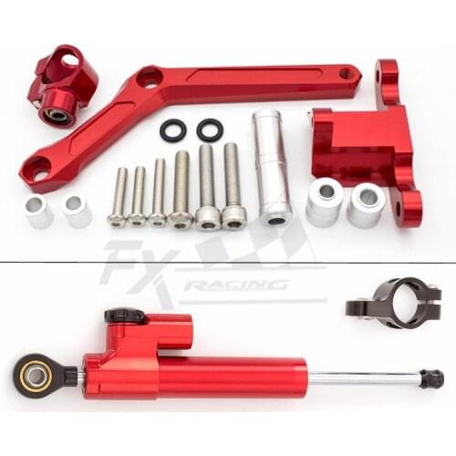 CNC Aluminum Motorcycle Steering Damper Stabilizer Mount Kit Bracket Support Complete Set For Benelli BN600 BJ600 BN BJ 600