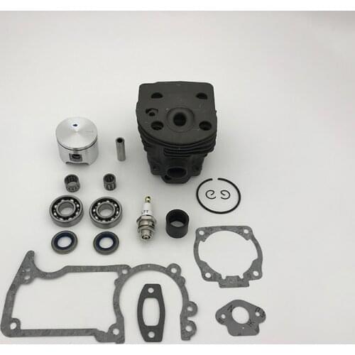 HUNDURE 46mm Cylinder Piston Bearing Oil Seal Kit For Husqvarna 50,51,55 Rancher Engine Gas Chainsaw Parts Nikasil Plate