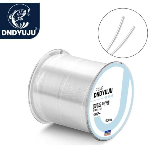 DNDYUJU Clear Fishing Line 2-35LB 500M Fly Line Japanese Durable Monofilament Fishing Wire Nylon Strong Fishing Line