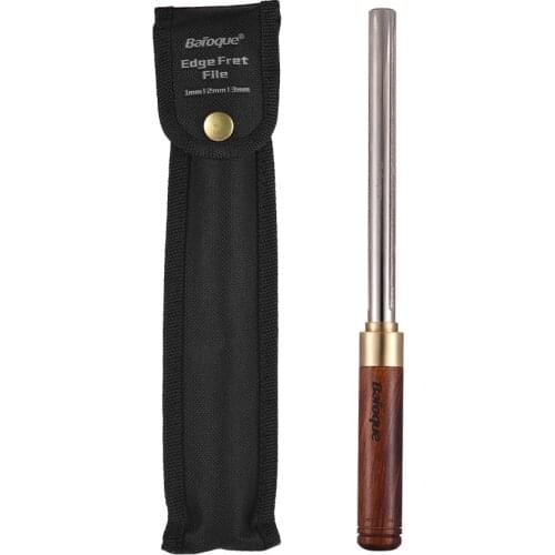 Guitar Fret File Guitar Fret Dressing Metal File with 3 Size Edges Wooden Handle Guitar Repair Tool Luthier Tool