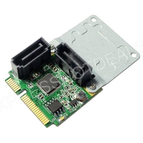 Mini PCI-Express to 2 Ports SATA 3.0 III 6Gb/s Expansion Card w/Bracket With Original Retail Box