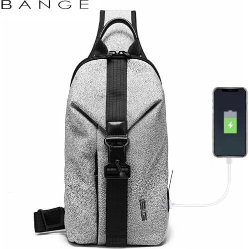 Xiaomi Fashion Chest Bag Cut-resistant Fabric Sports Bag Shoulder Messenger Cycling Pack USB Charging Crossbody Bag