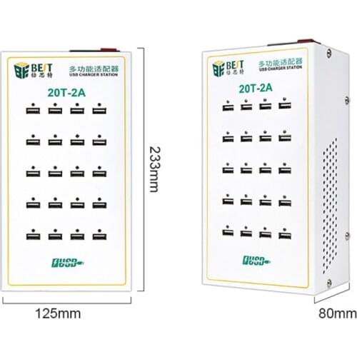 Desktop Power Socket Multi USB Charger Station USB Charging 2A Separate Control Built In Cooling Fan Usb Fast Charger Adapter