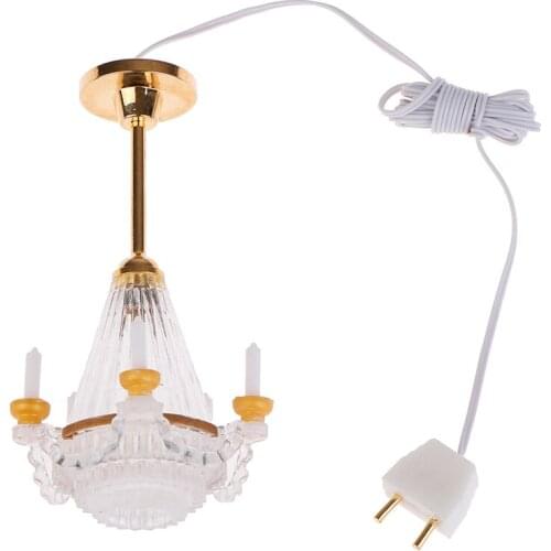 New Arrival Miniature Exquisite LED Ceiling Light Lamp Set for 1:12 Dollhouse Toy Accs