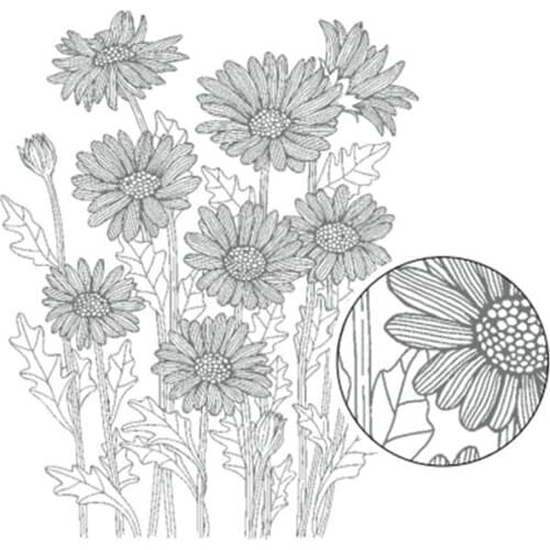 DAISY BACKGROUND Craft Metal Cutting Dies Mold Flower Series Envelope Glass Scrapbook Paper Knife Mold Blade Punch Make Albums