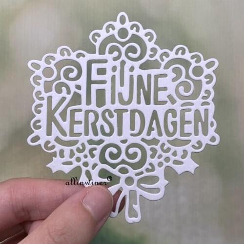 Christmas letter wreath decoration DIY Craft Metal Cutting Die Scrapbook Embossed Paper Card Album Craft Template Stencil Dies