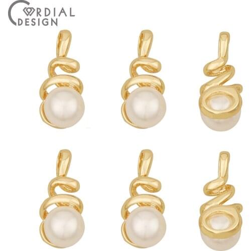 Cordial Design 40Pcs 9*20MM Jewelry Accessories/Hand Made/Imitation Pearl/Genuine Gold Plating/Earring Findings/DIY Charms