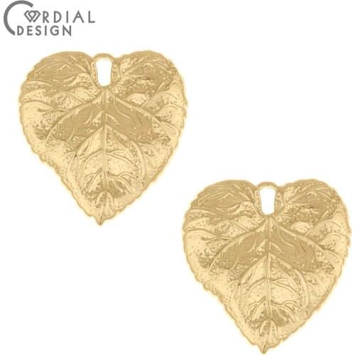 Cordial Design 50Pcs 29*31MM Jewelry Accessories/DIY Making/Charms/Pendant/Leaf Shapes/Hand Made/Jewelry Findings & Components