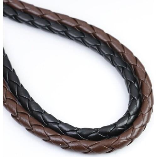 5mm Round Leather Cord DIY Rope Thread for Jewelry Making Decorative Handicrafts Accessories 2meters/lot