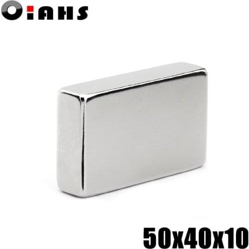 2pcs F50x40x10mm Super Powerful Strong Rare Earth Block NdFeB Magnet Neodymium N35 Magnets F50*40*10mm- Free Shipping
