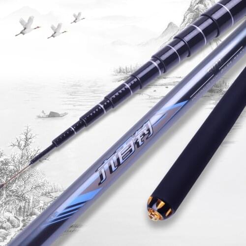Jinsong Six Hundred Tele Pole Moderate-Fast Carbon Telescopic Fishing Rods 3.6m4.5m5.4m6.3m7.2m Meters Light Weight