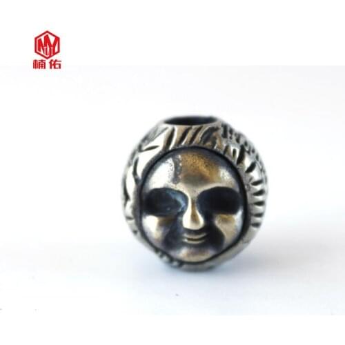 Vintage Little Devil Brass Knife Beads EDC Tool Pure Copper DIY Paracord Pendant Ring Car Key