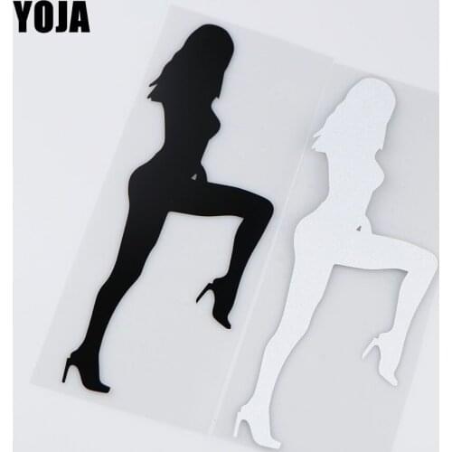 YOJA 7X18.8CM Sexy Dancing Girl Personality Vinyl Decal Car Sticker Decoration Accessorise ZT4-0186