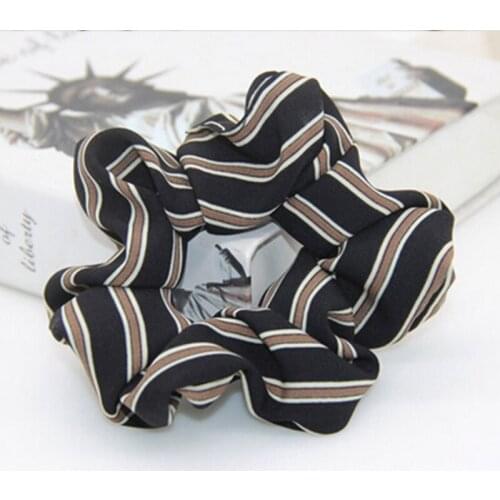Autumn Winner Striped Printed Womens Lace Hair Scrunchies Hair Tie Hair Accessories Ponytail Holder Hair