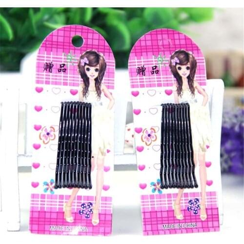 10Pcs/Set Black Hairpins For Women Hair Clip Lady Bobby Pins Invisible Wave Hairgrip Barrette Hairclip Hair Clips Accessories