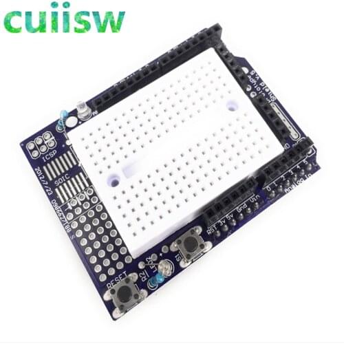 10pcs/lot UNO Proto Shield prototype expansion board with SYB-170 mini breadboard based For arduino UNO R3 ProtoShield
