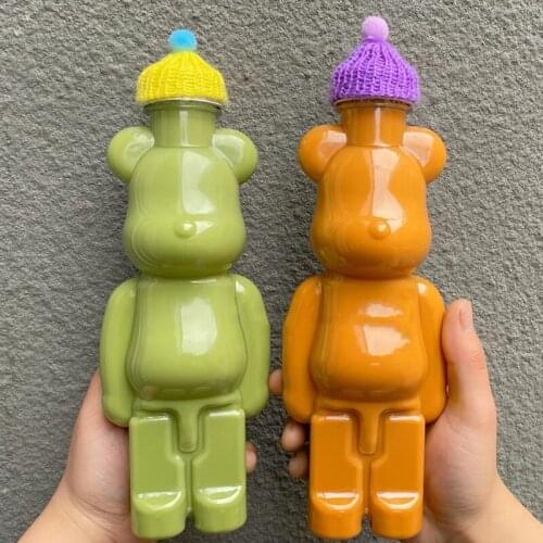 10pcs High quality 400ML PET transparent cold drinking ice coffee bottles disposable milk tea cups party favors drinking bottle