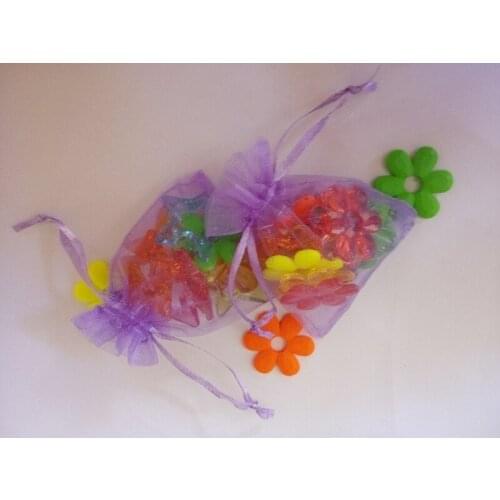 100pcs 25*35cm Light Purple Organza Gift Bag Jewelry Packaging Display Bags Drawstring Pouch For Bracelet/necklace Mini Yarn Bag