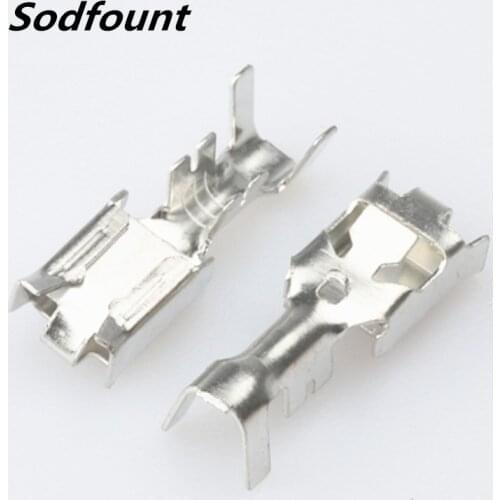 100pcs H62 brass tinned 6.3mm automotive terminal Automotive connector female terminal DJ629-E6.3B