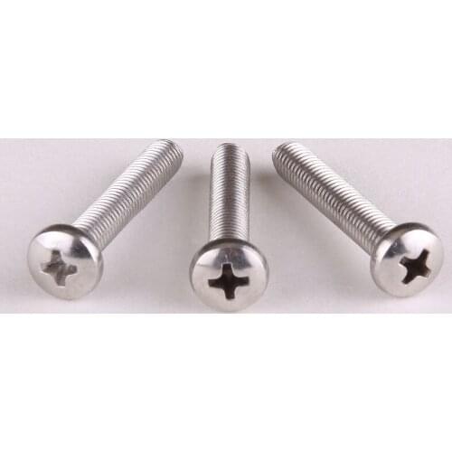 45PCS 304 Stainless Steel Phillips Head Machine Screw / Phillips Pan Head Screws M2 * 14 GB818