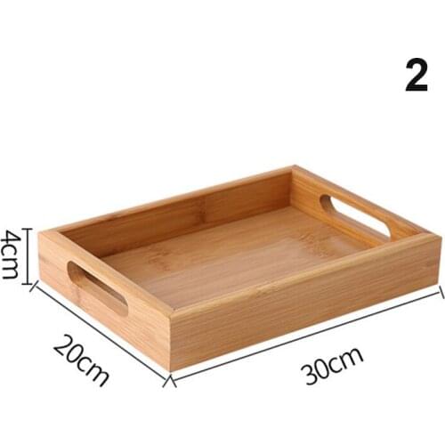 Bamboo Wooden Rectangular Tea Tray Solid Wood Tray Home Dry Tea Tray Kung Fu Tea Cup Tray Wooden Hotel Dinner Plate JW